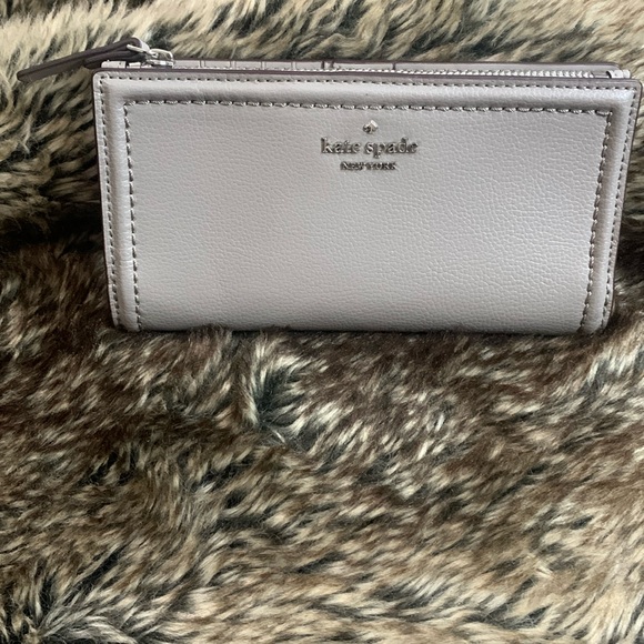 kate spade Handbags - Kate Spade Pewter Grey Wallet-NWOT
